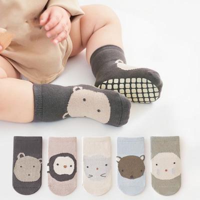 Chaussettes antidérapantes pour bébés garçons et filles, chaussures de sol pour nourrissons et enfants, chaussettes longues de sport à l'école, mi-mollet, automne et hiver
