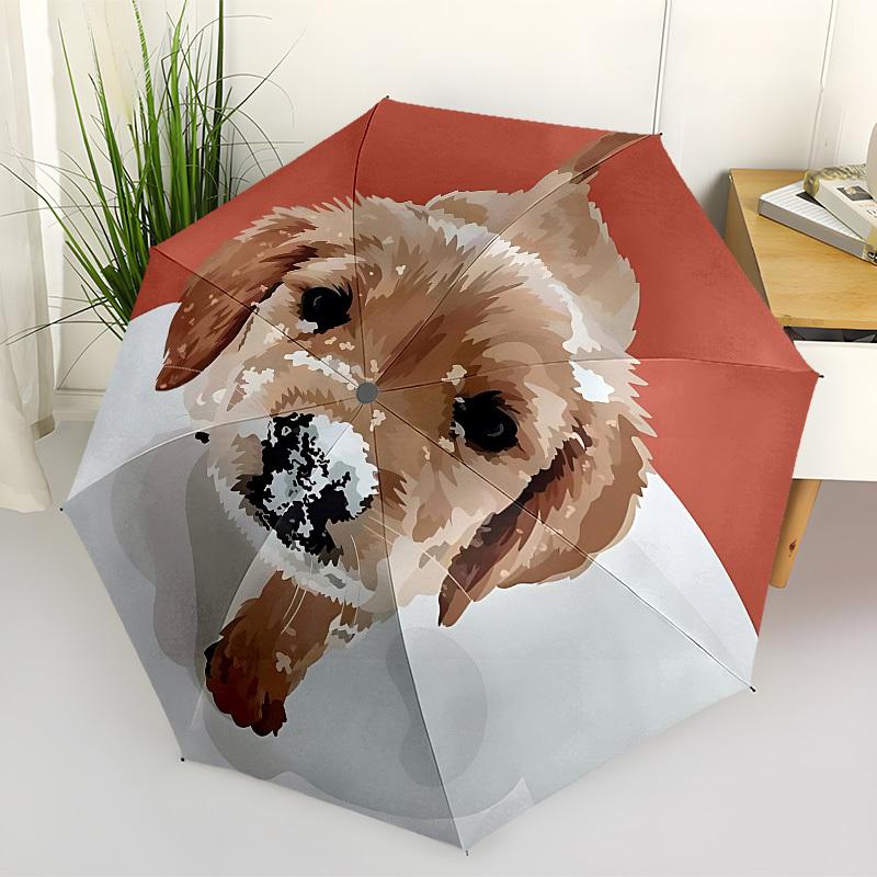 1pc Puppy Automatic Open/Close Umbrella, Formal Events - Ideal Gift for Family or Friends, Outdoor Accessory yy251211210