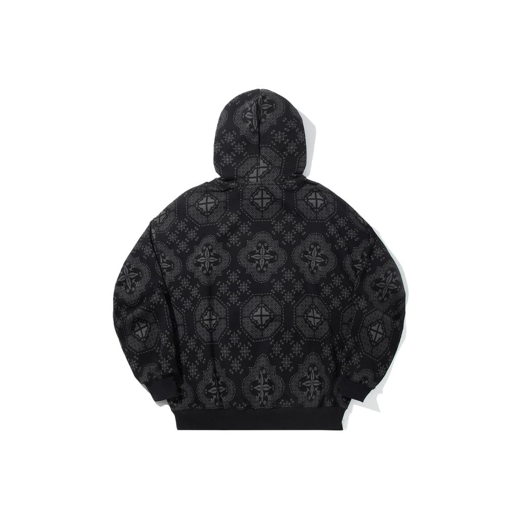 Li Ning Hooded Pullover Loose Fit All Over Print Comfortable Versatile Casual Simple Sweatshirt Unisex sweatshirt AWDV829-2