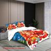 3pcs Santa Claus Reindeer Red Printed Coreless Bedding Set, Soft and Comfortable, Multi Size Dormitory Bedroom, Machine Washable
