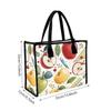 Cute Apple Pattern Tote Bag Portable Daily Handbag for Women Casual Lightweight Shoulder Bag for Work Shopping