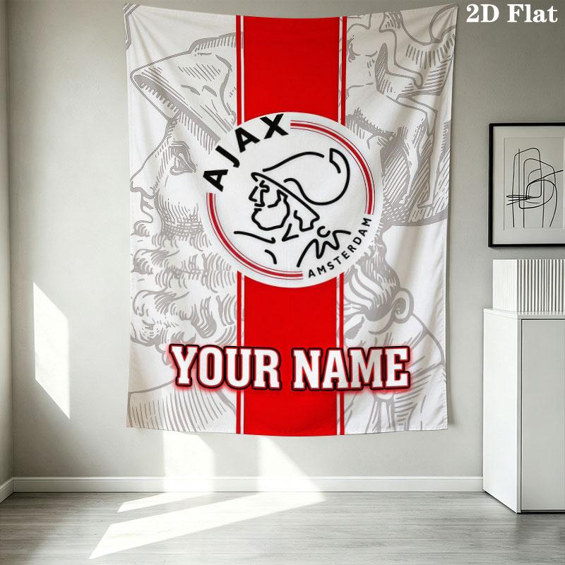 Afc Ajax Wall Hanging Printed Fabric Blanket Decorative Tapestries for Bedroom Living Room Home Decor