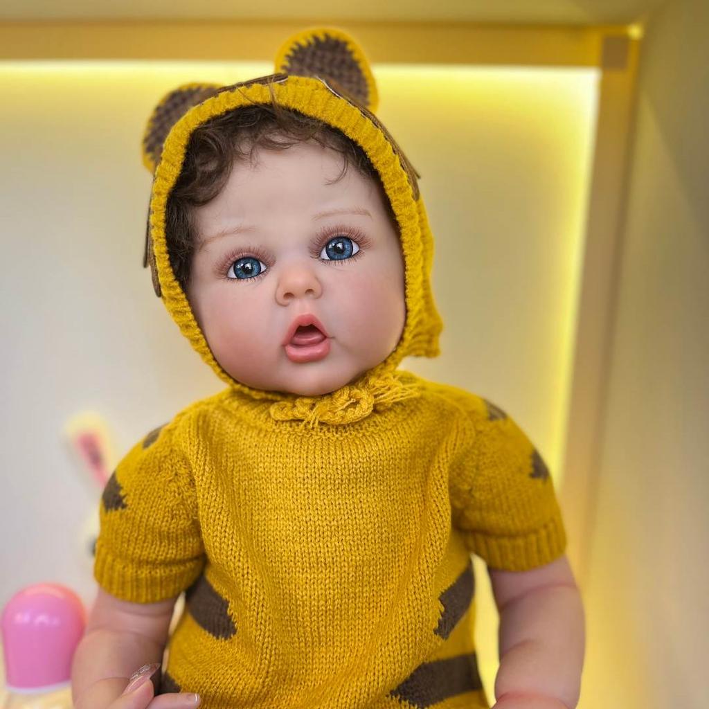 Schöne 60 CM 3D Farbe Haut Mit Vene Silikon Reborn Baby Puppe Spielzeug Für Mädchen Prinzessin Kleinkind Bebe Künstler Sammlung