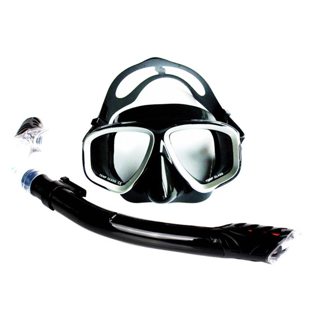 Tempered Glass Diving Goggles Full Dry Snorkeling Set