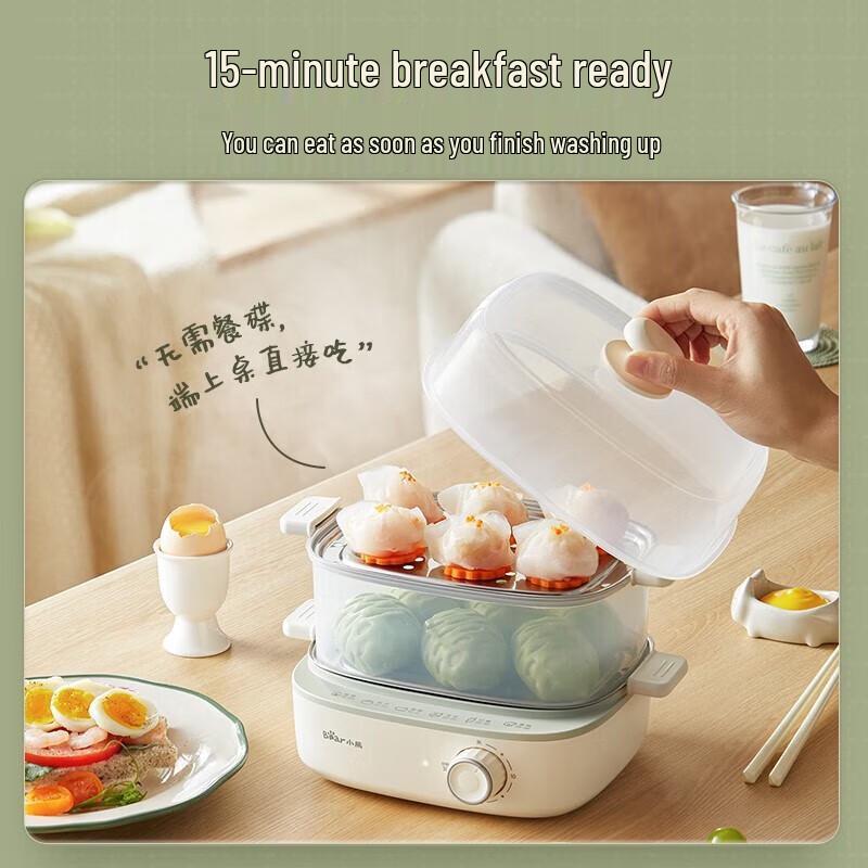 Bear ZDQ-E12N1 Electric Egg Cooker  Steamer CN plug (adapter included)