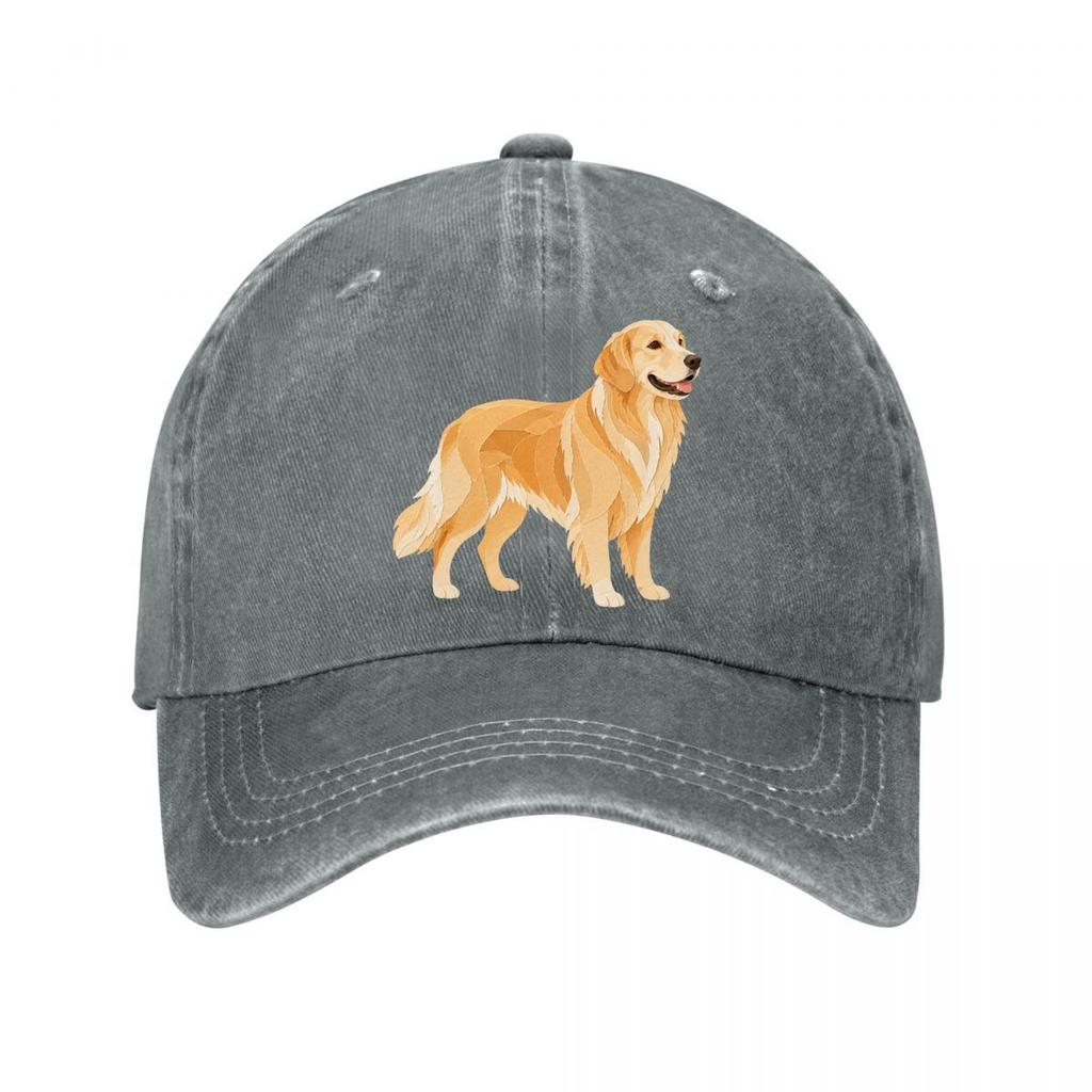 Elegante Golden Retriever Papiercut P Neue Vintage Gewaschene Baumwolle Baseballkappe Sonnenhüte
