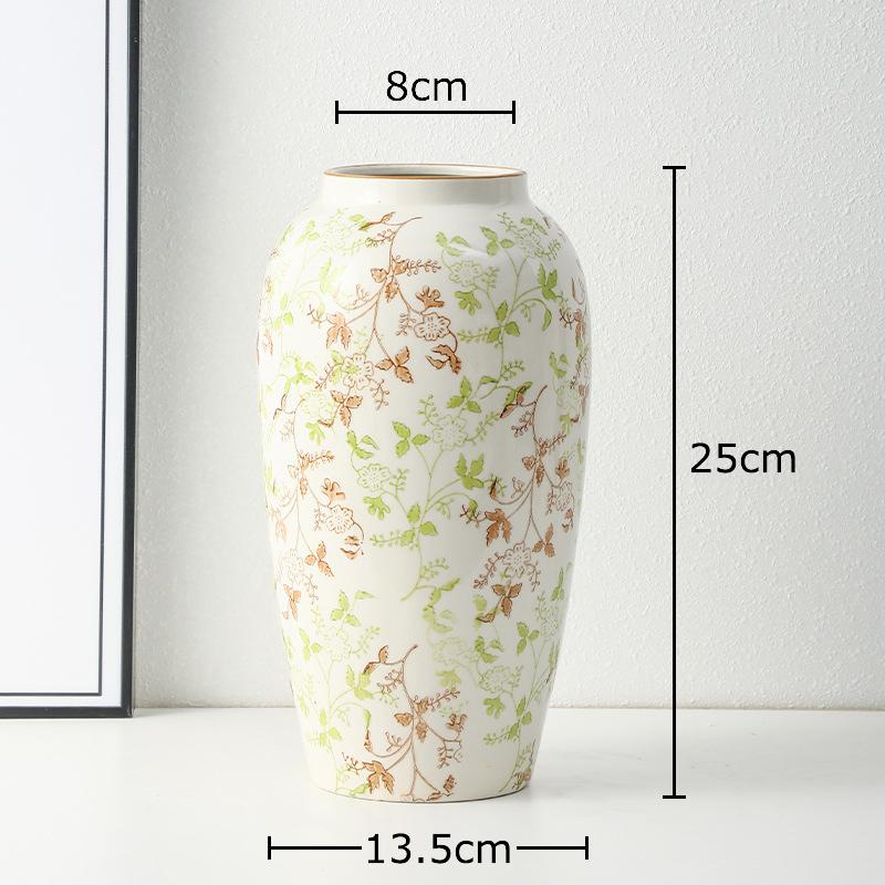 Blue and White Porcelain Vase Elegant Classical Flowers Pot Desk Decoration Flower Arrangement Floral Vases Room Aesthetic Decor