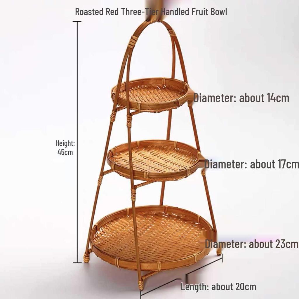 Wooden Multi-Compartment Tea Tray & Snack Plate