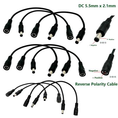 10pcs Reverse Polarity Power Conversion Cord Cable Converter Wire DC 5.5mm X 2.1mm for Keyboard Guitar Piano Effect Pedals