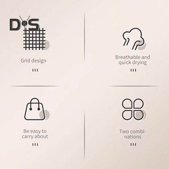 Storage Shower Bag Beach Toilet Bag Zipper Closure Large Capacity Solid Color Hollow Mesh Cosmetic Bag with Handle