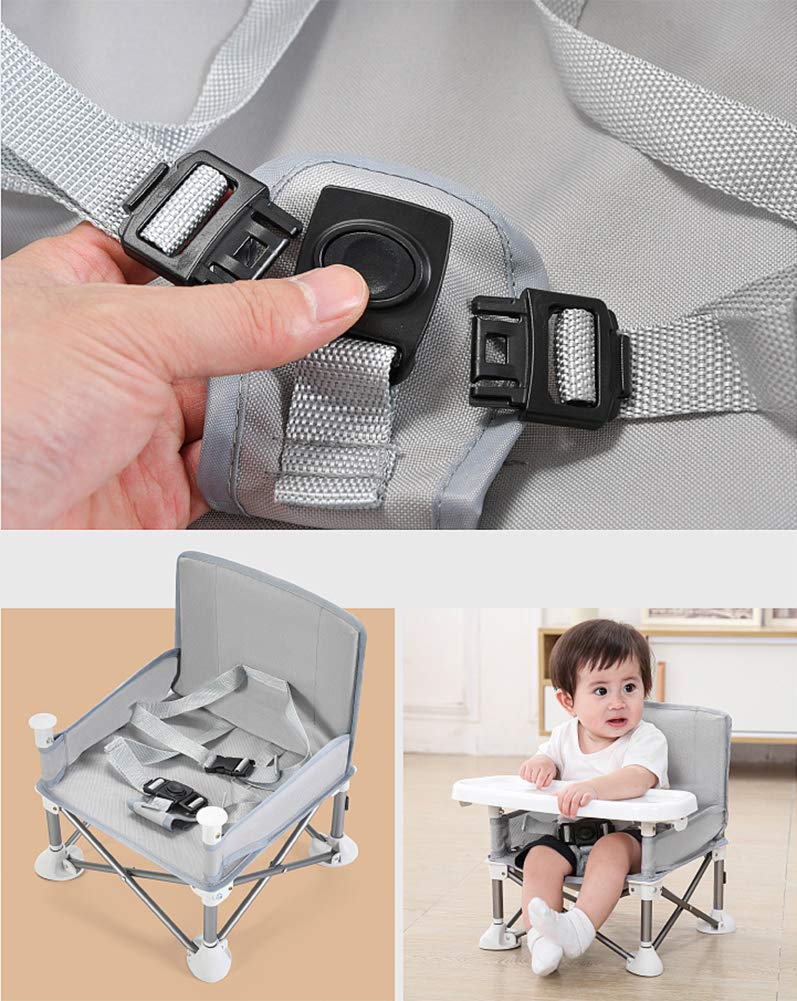 Baby Chair Table Chair Children Baby Portable Dining Chair Eating Chair Children Dining Chair Folding Portable Baby Seat Baby Strap Design Aluminum