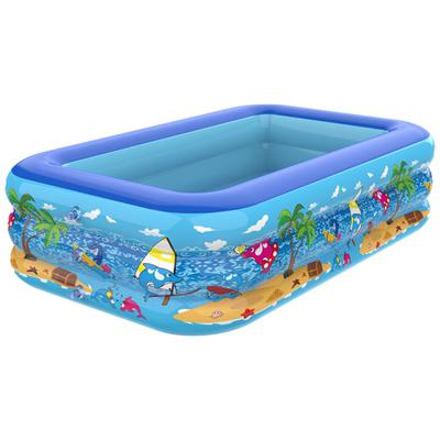 Framed Swimming Pool Cartoon Pattern Thickening Swimming Pool Water Play Pool for Summer Outdoor Indoor