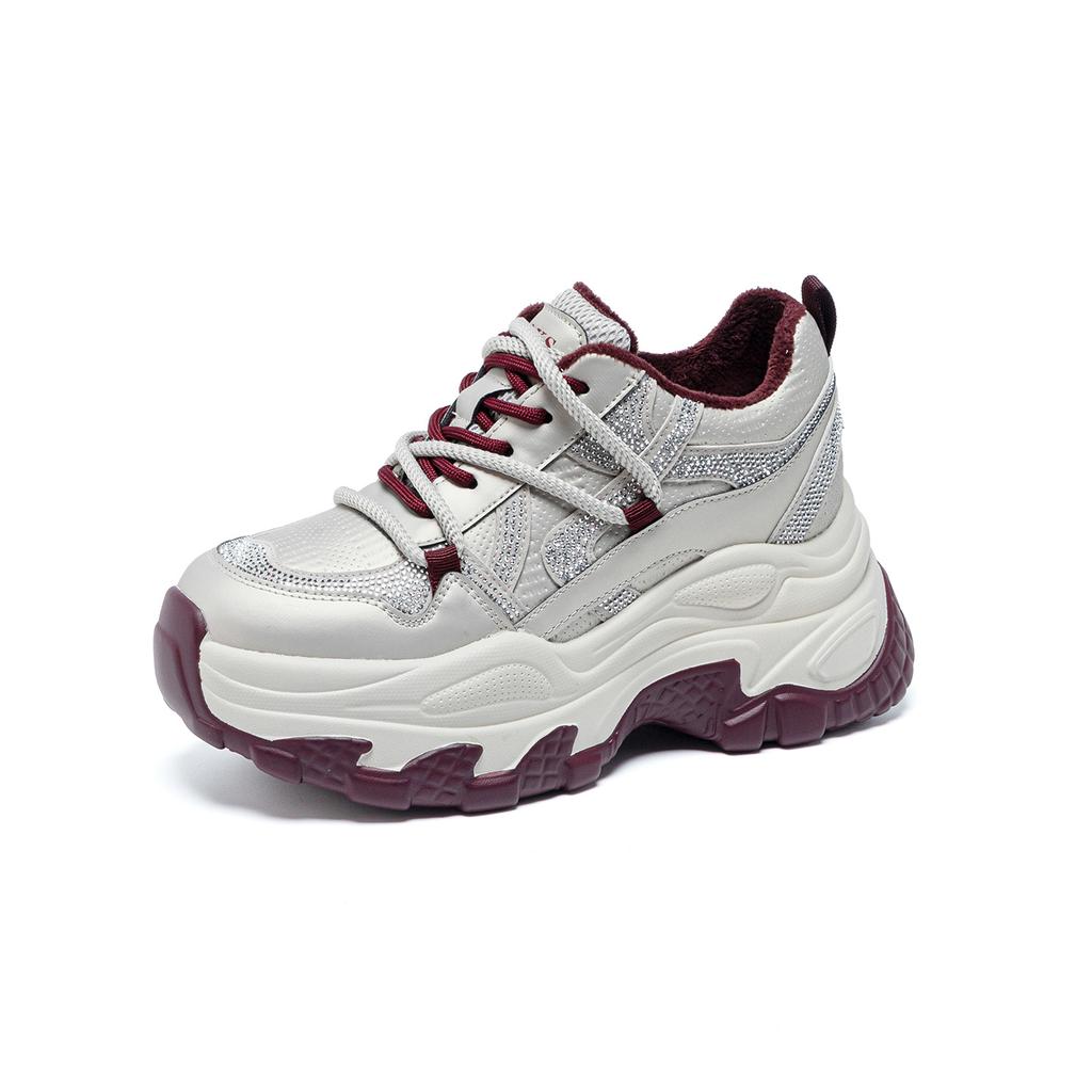 Spring New Super Fire Thick-soled Inner Height-increasing Dad Shoes Casual Sports Shoes Rhinestones