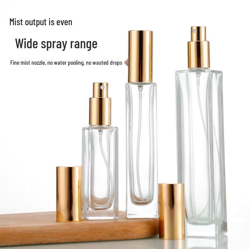 Square Glass Perfume Spray Bottle - Available in 30ml & 100ml