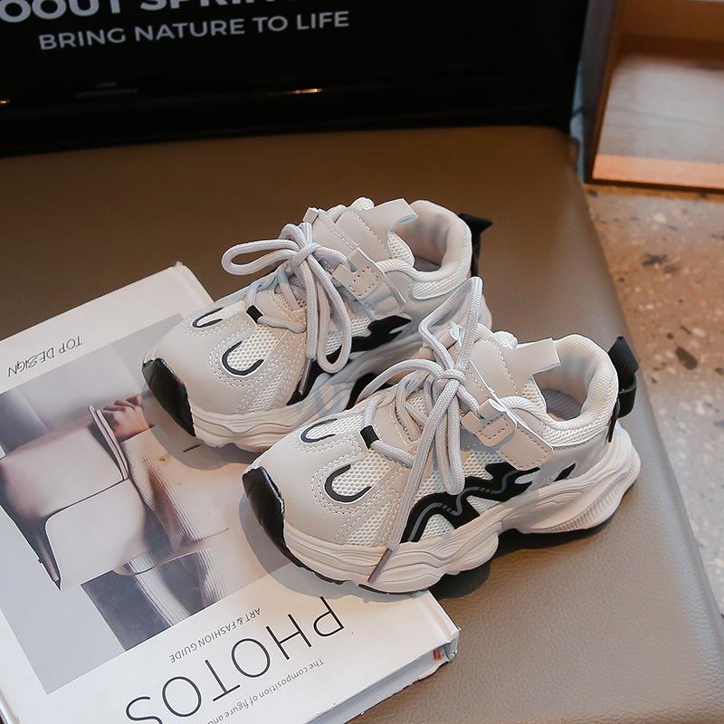 Children's sports shoes 2025 spring and autumn new boys' shoes girls' dad shoes breathable mesh casual running shoes tide