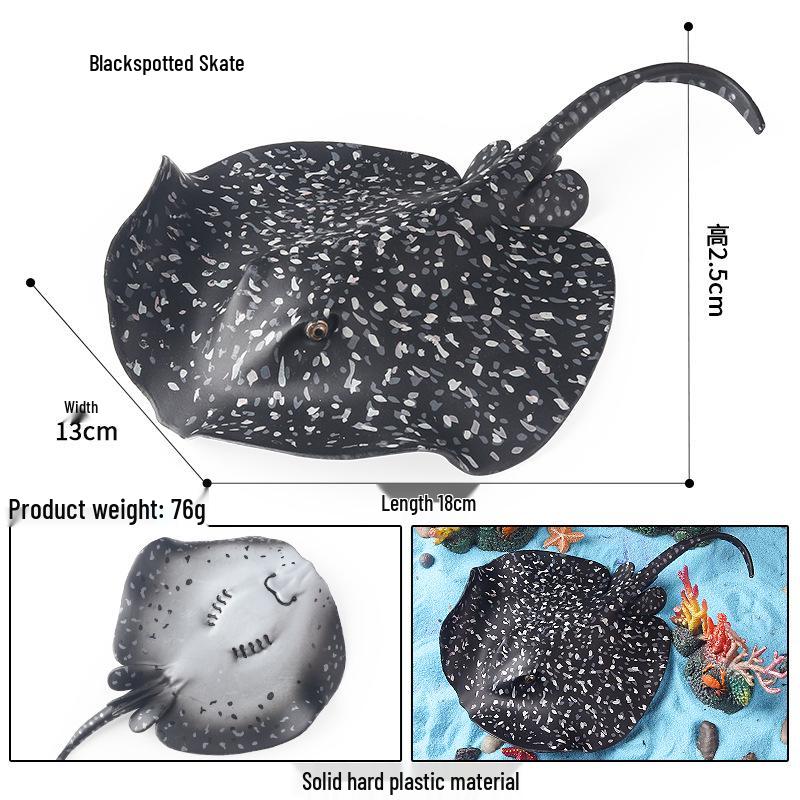 Children s Cognitive Marine Animal Model Toy: Big Bass, Sea Bass, Flounder, and Perch.
