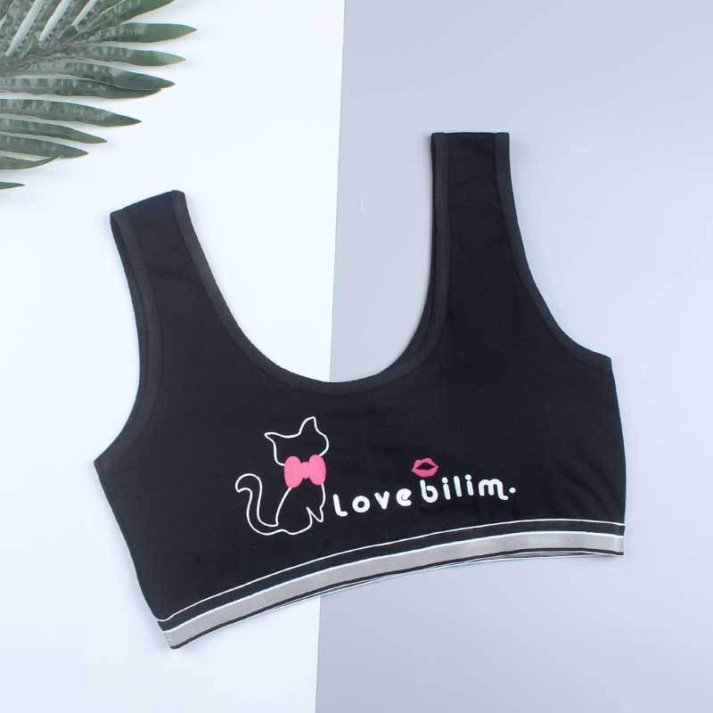 

Развивающий бюстгальтер с подкладками и широкими бретелями для девочек - топ-труба с принтом One Size (65-85 jin)