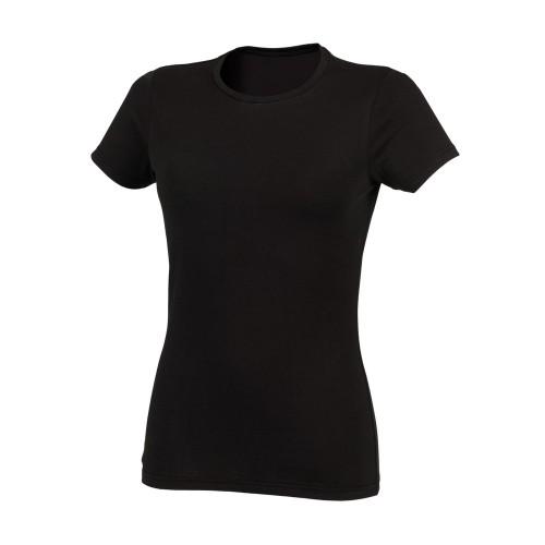 SF Womens/Ladies Feel Good Stretch V Neck T-Shirt