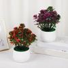 1PC Simulation Plastic Flower Fake Plant Desktop Ornament Rose Bonsai Home Decor Artificial Rose