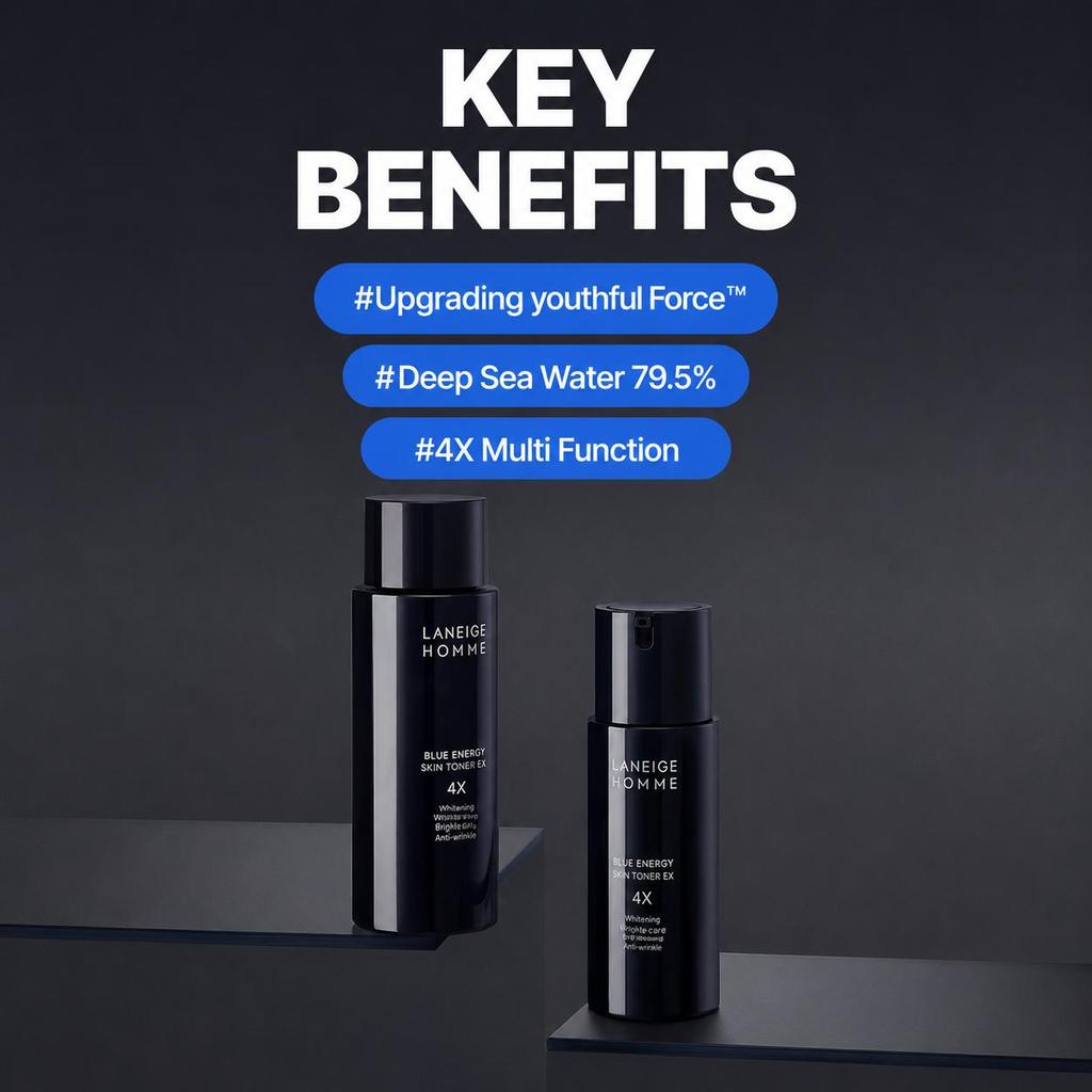 LANEIGE Homme Blue Energy Essence In Lotion EX 125ml (7 Options)