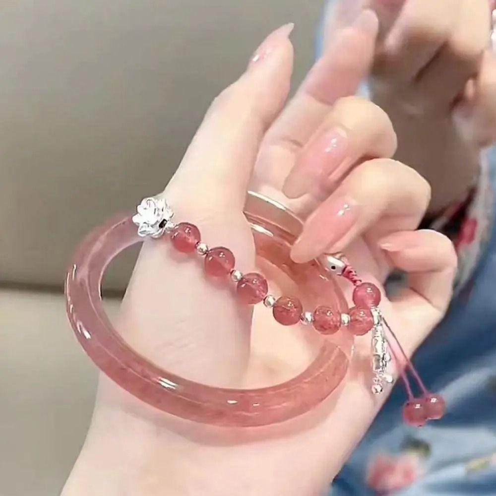 2Pcs Retro Pendant Charm Chinese Style Bangle Creative Retro Hand Ring Tassel Bells Bracelet  Hanfu