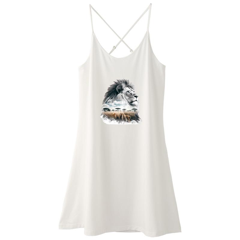 Iron Sticker For Clothing Forest Lions Diy Heat Press Appliqued T-Shirt Hoodies Iron On Transfer Easy To Print