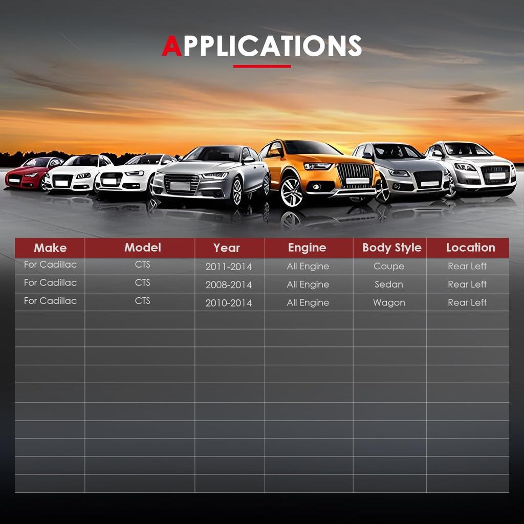 CCIYU Rear Left Driver Side Door Latch Lock Actuator Compatible for Cadillac CTS 2008 09 10 11 12 13 2014 Door Lock Actuators Replaces 931-398