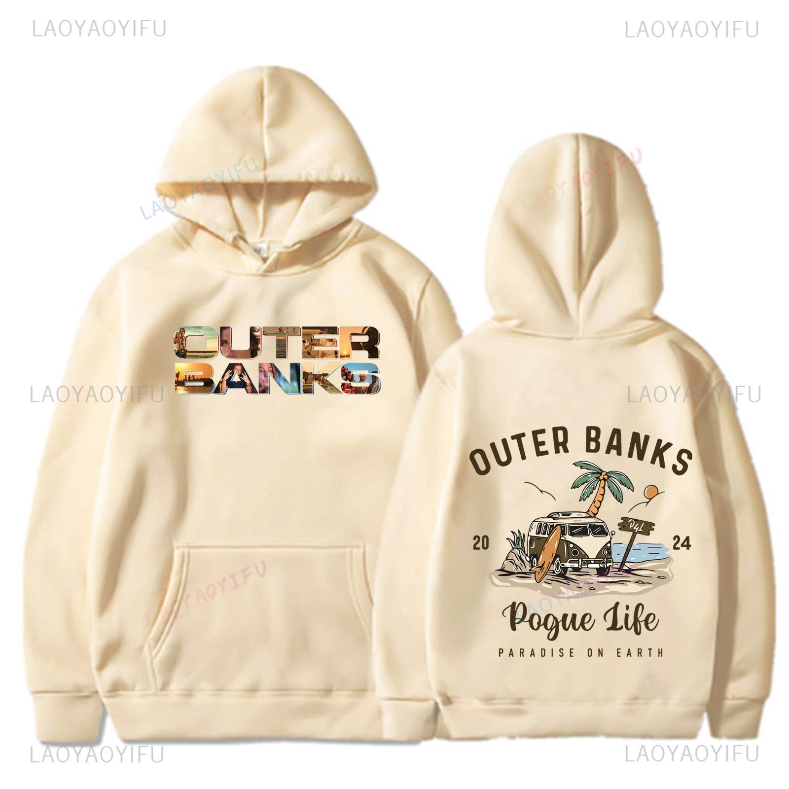 

Outer Banks Pogue Life Графический свитшот North Caroline Outer Banks Печатные пуловеры Унисекс Свитшот с заниженной линией плеч S