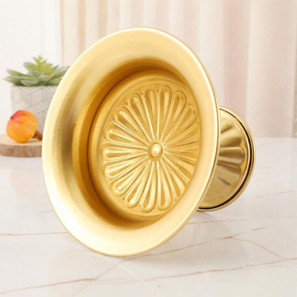 High-footed Design Urn-shaped Vase Metal Material Flower Pot Elegant Metal Vase Home Decor