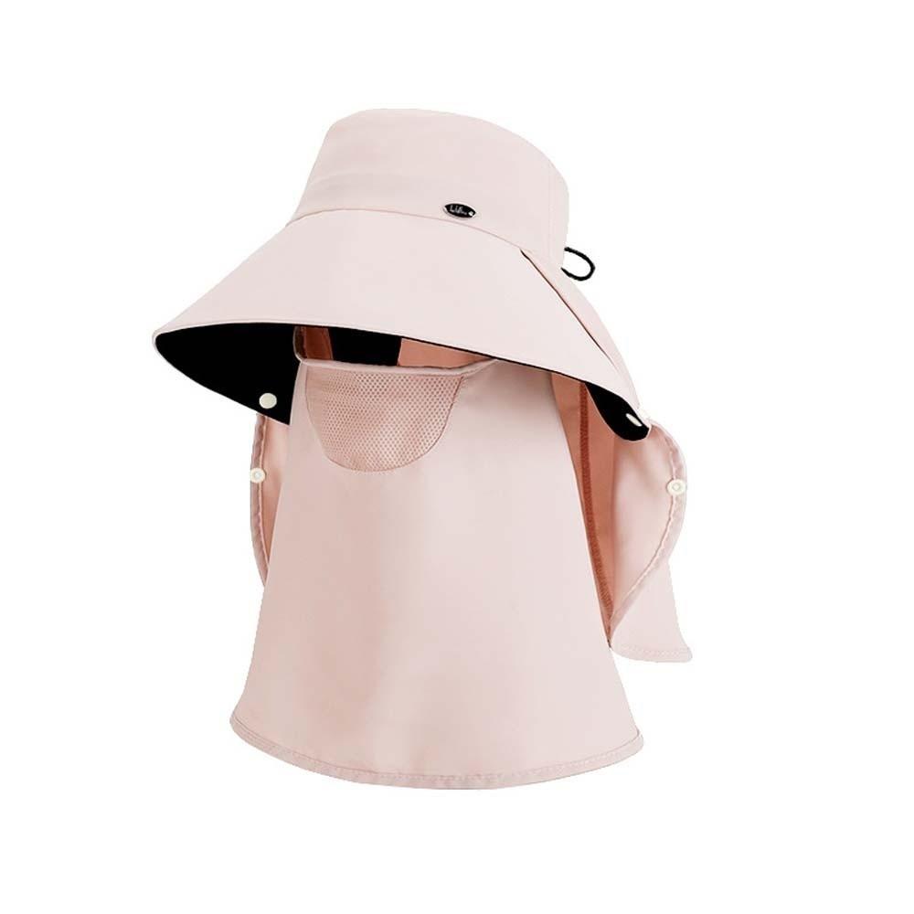 Wide-brimmed Sunshade Shawl Cap Anti-UV Mask Picking Tea Hat Cycling Cap Neck Protection Hat  Women