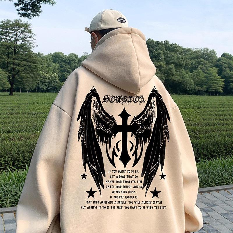 Bluza Cross Wings Chłopięca Jesień i Zima Nowa Para Duży Rozmiar Casualowa Kurtka z Kapturem