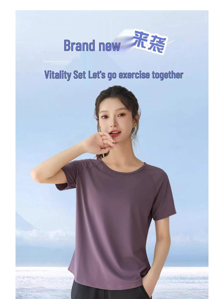 Women's High-Waist Quick-Dry Running Set with Phone Pocket - Loose Fit, Summer 4-Point Shorts