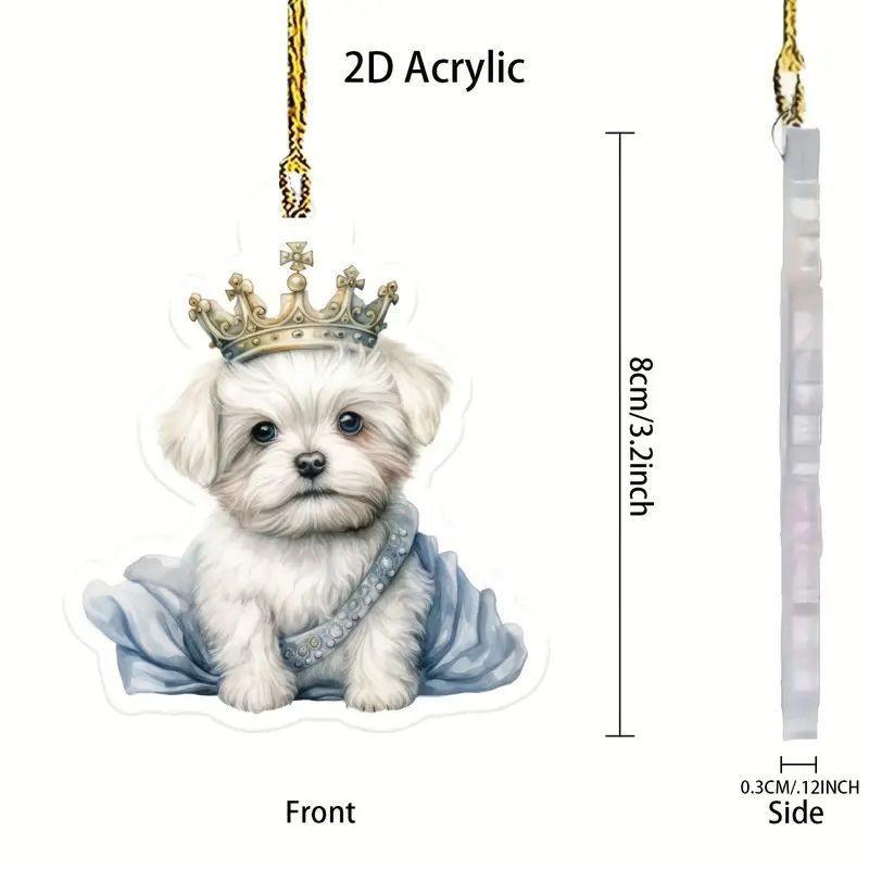 

Стильный акриловый кулон для собаки с очаровательным мультяшным дизайном для аксессуаров, автомобиля 2