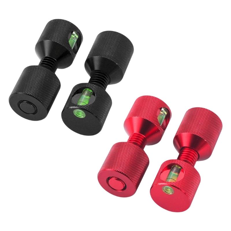 2Pcs 1 1/8 Inch Aluminum Double Hole Pin With Green Level Bubble For Pipe Alignment And Flange Installation