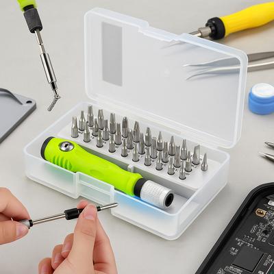 Sada 32 v 1 magnetických šroubováků, Přesná multifunkční sada nářadí pro opravy telefonu, notebooku, hodinek, Přenosná mini sada bitů Torx