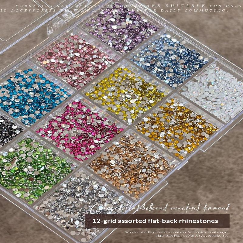 Cut Small Round Rhinestones With High-Shine Finish Flatback Inlay Nail Art Crystals For Uv Gel Nails Or Stage Makeup
