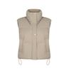 Autumn and Winter Foreign Style Loose and Versatile Sleeveless Short Stand-up Collar Down Cotton Vest Women's Design Vest Jacket