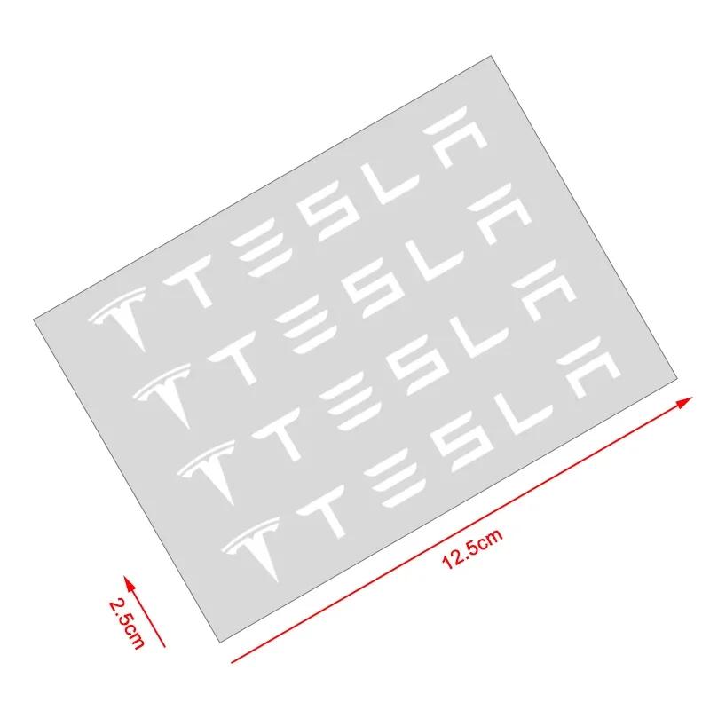Autoaufkleber 2025 Neu Tesla 4 Stück Auto Türgriff Aufkleber Reifen Rückspiegel Aufkleber Für Tesla Model 3 Model X S 2016-2020 Deca