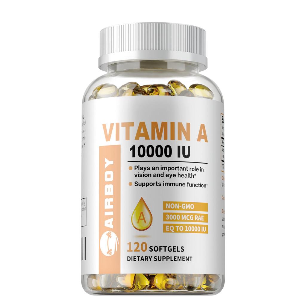Le capsule molli di Vitamina A supportano la funzione del sistema immunitario, la salute della pelle e la salute della vista e degli occhi.. 120 capsule per confezione.