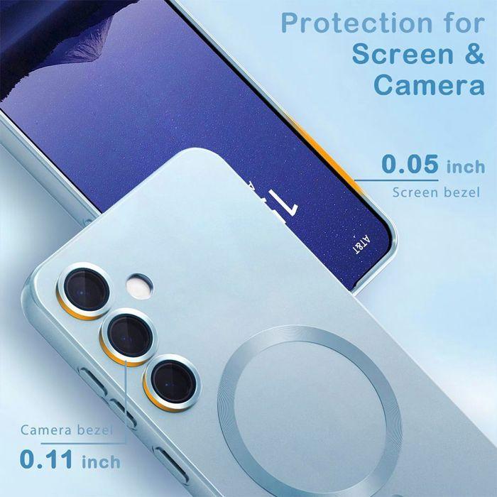 Coque de Protection - BOOLING - Samsung Galaxy A17 5G/4G - TPU avec Cercle Magnétique Bleu - 2 Vitres