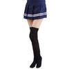 Calze a righe sexy da college in cotone ispirate al Giappone, sopra il ginocchio, bianco e nero, modello 3013
