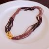 Dopamine Pearl Necklace: Retro Court Style Versatile Clavicle Chain for Women