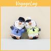 Delightful Short Plush Penguin Keychain Toy In Police And Firefighter Capybara Designs
