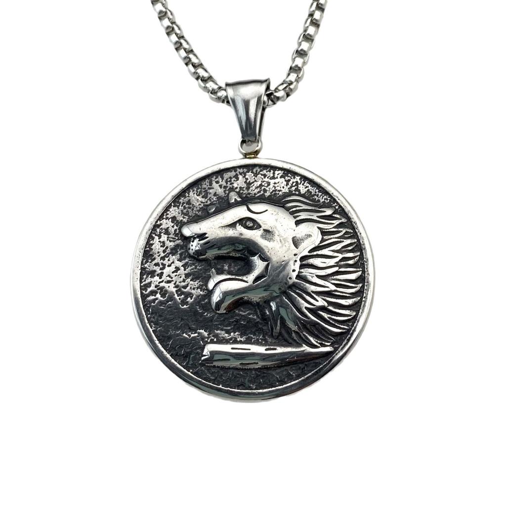 Necklace Wolf Head Tag High-end Men's Versatile Chain Pendant