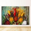 Dipinto su tela Cuadros Scandinavo Poster e stampe Arte della parete Immagine di cibo Soggiorno Cereali Spezie Cucchiaio Peperoni Cucina