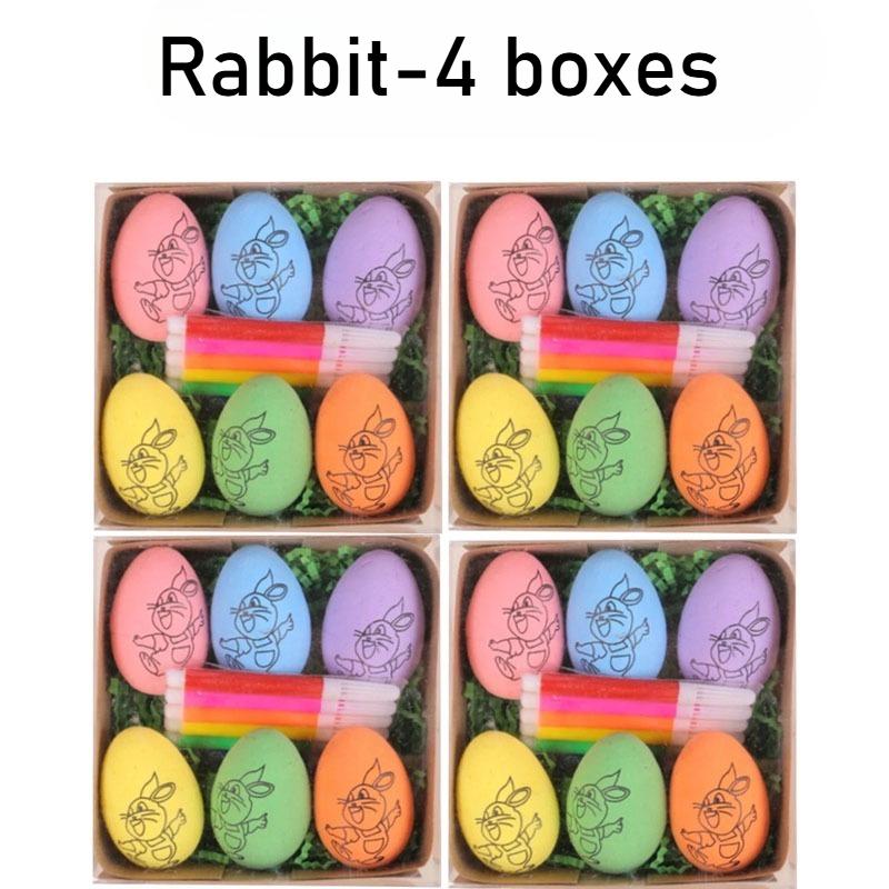Colorful Plastic Easter Eggs DIY Hand Painting Craft Set Artistic Decorative Eggs for Home Holiday Decor Party Craft Accessories