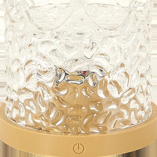 Bedside Lamp Ocean Wave Projector Light with Remote Control Dimmable Desktop Color-changing Night Light Ambient Lighting