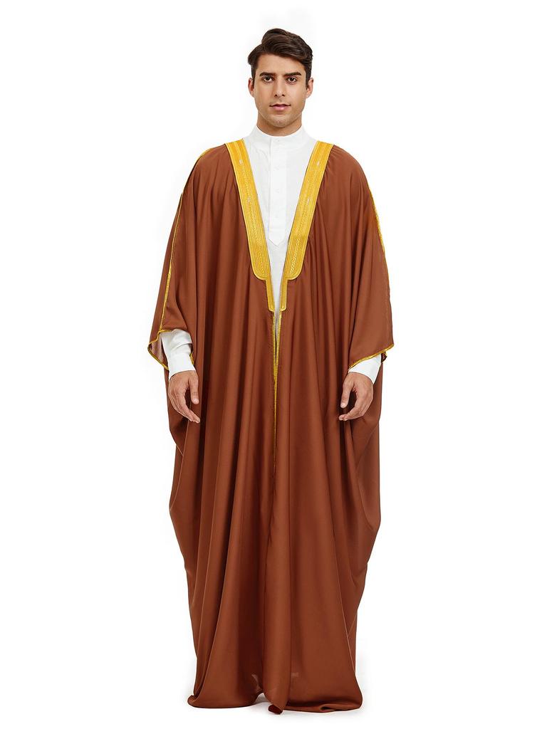 Satin Embroidered Arabic Graduation Gown and Cape
