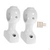 2 Pieces Curtain Rod Bracket Heavy Duty with Random Color Screw Accessory Wall Mount