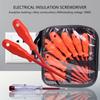 9pcs Insulated Screwdriver Set Durability AntiRust Steel Bit for Electrical Appliance Maintenance Tool AntiSkid